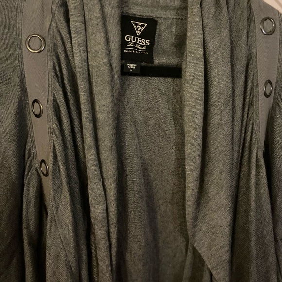 Gun Guess high/low gray cardigan size large - Picture 3 of 4